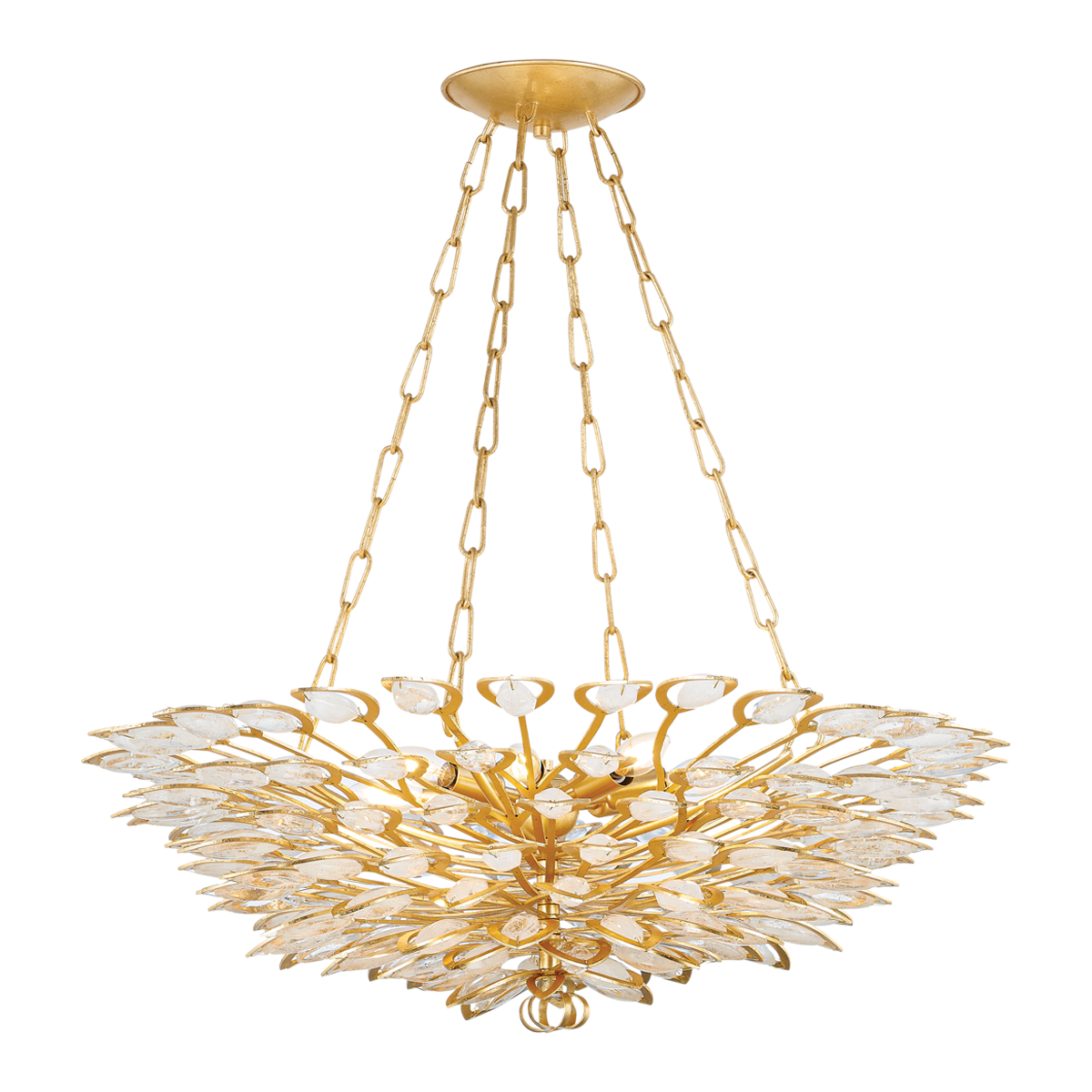 VITTORIA Chandelier In Gold Leaf Finish