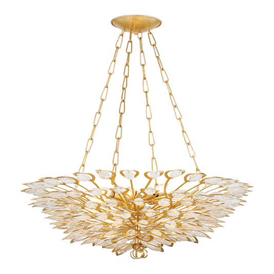 VITTORIA Chandelier In Gold Leaf Finish