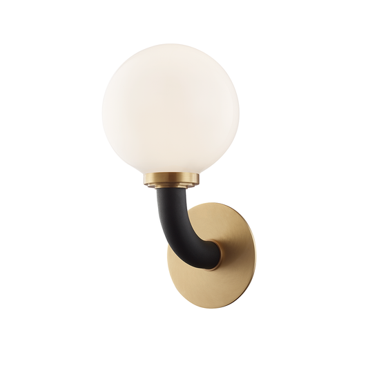 Werner Wall Sconce with Aged Brass/black Finish