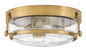 Harper Medium Flush Mount In Light Brass Finish