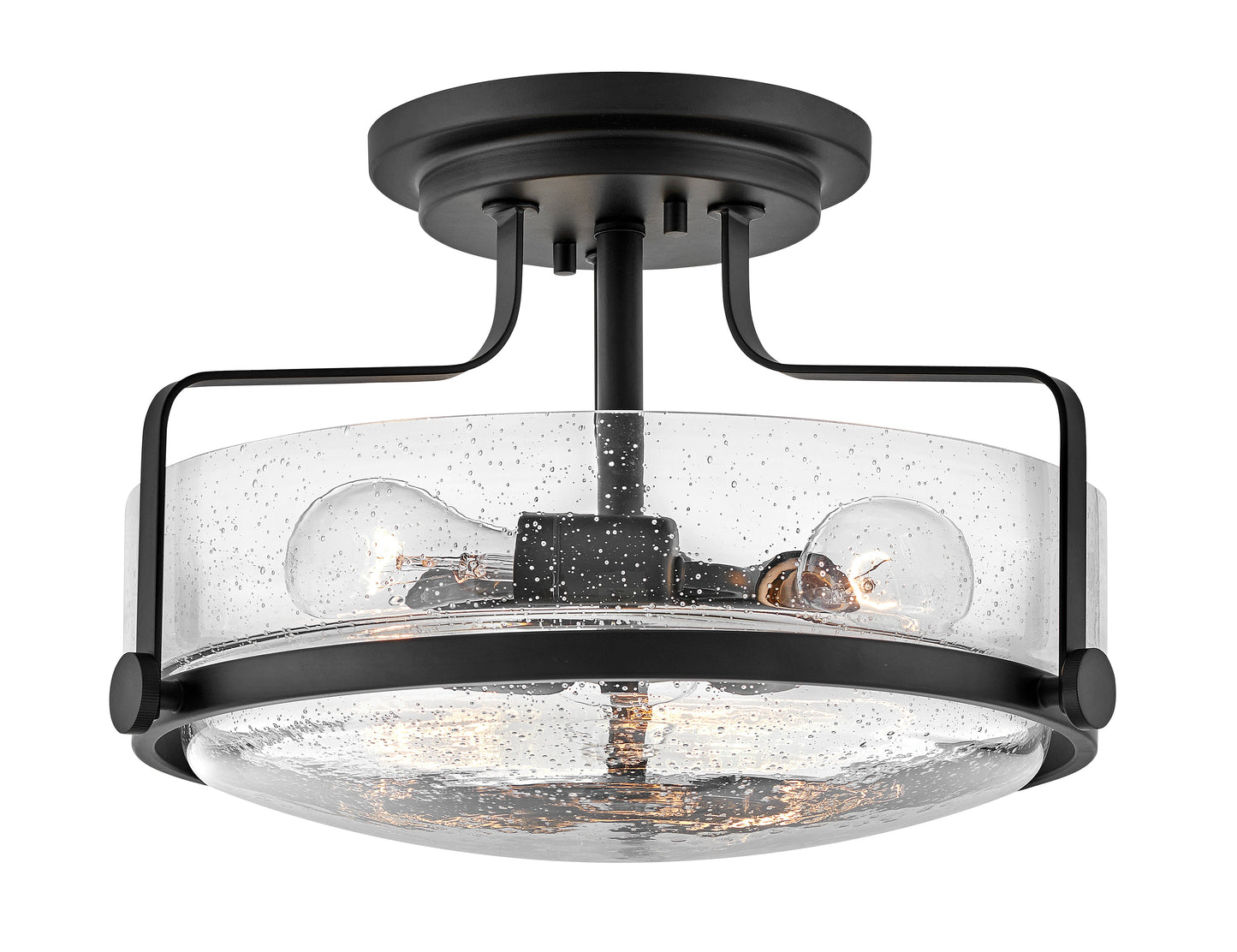 Harper Medium Semi-Flush Mount In Black Finish