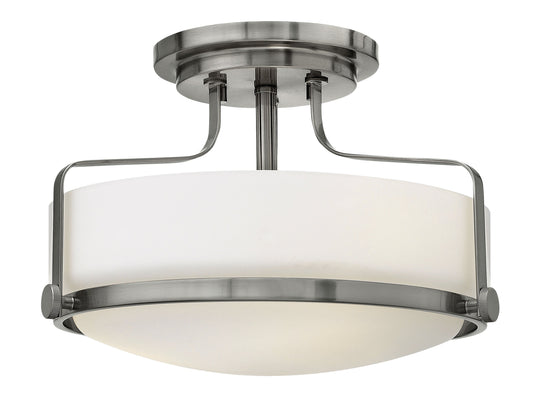 Harper Medium Semi-Flush Mount In Brushed Nickel Finish