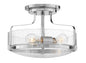 Harper Medium Semi-Flush Mount In Chrome Finish