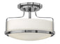 Harper Medium Semi-Flush Mount In Chrome Finish