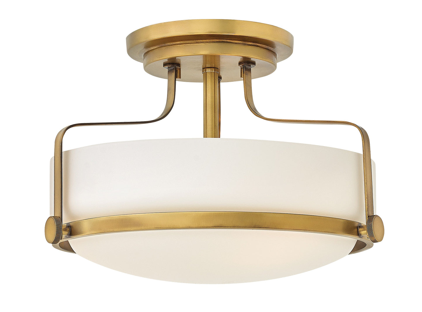 Harper Medium Semi-Flush Mount In Light Brass Finish
