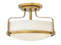 Harper Medium Semi-Flush Mount In Light Brass Finish