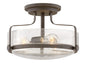 Harper Medium Semi-Flush Mount In Light Bronze Finish