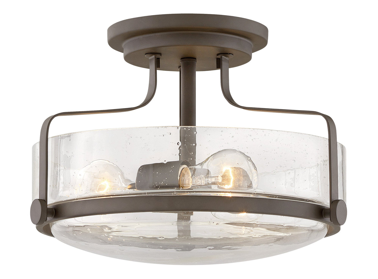 Harper Medium Semi-Flush Mount In Light Bronze Finish