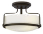 Harper Medium Semi-Flush Mount In Light Bronze Finish