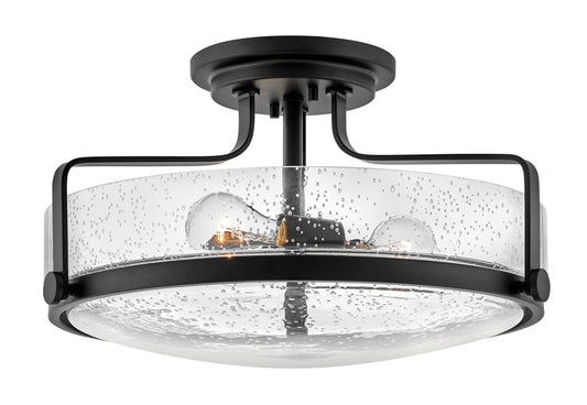 Harper Medium Semi-Flush Mount In Black Finish