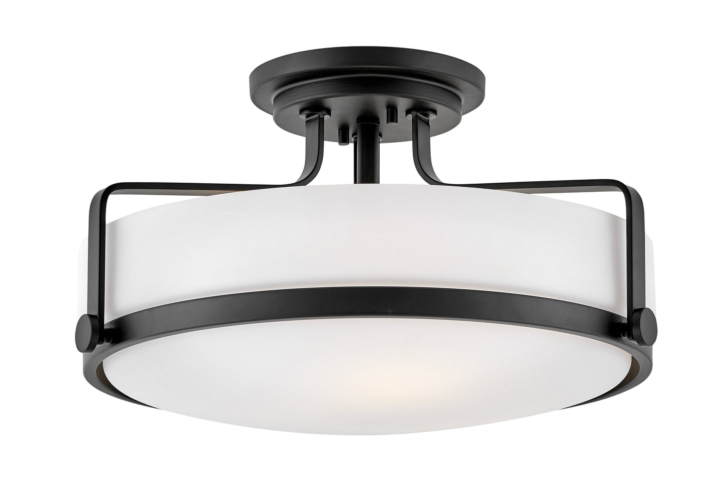 Harper Medium Semi-Flush Mount In Black Finish