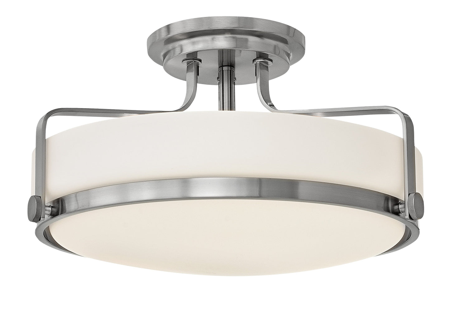Harper Medium Semi-Flush Mount In Brushed Nickel Finish