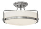 Harper Medium Semi-Flush Mount In Brushed Nickel Finish