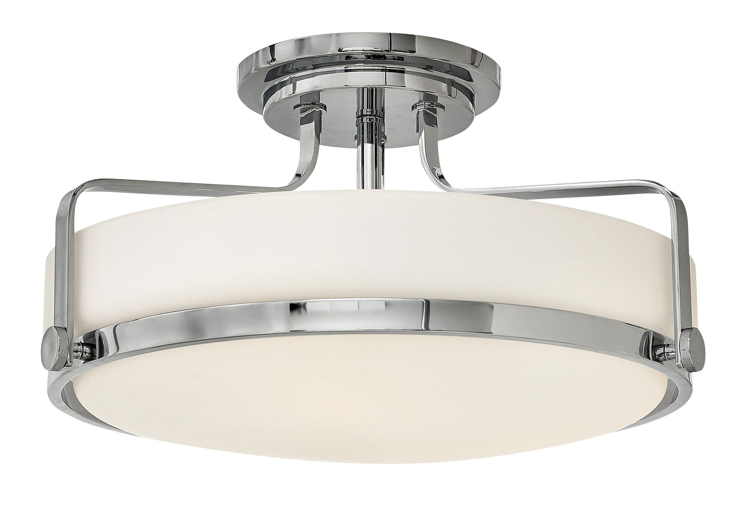 Harper Medium Semi-Flush Mount In Chrome Finish