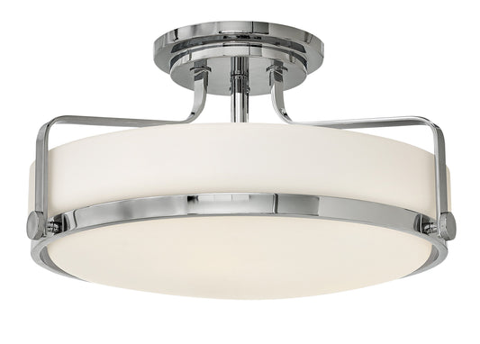 Harper Medium Semi-Flush Mount In Chrome Finish