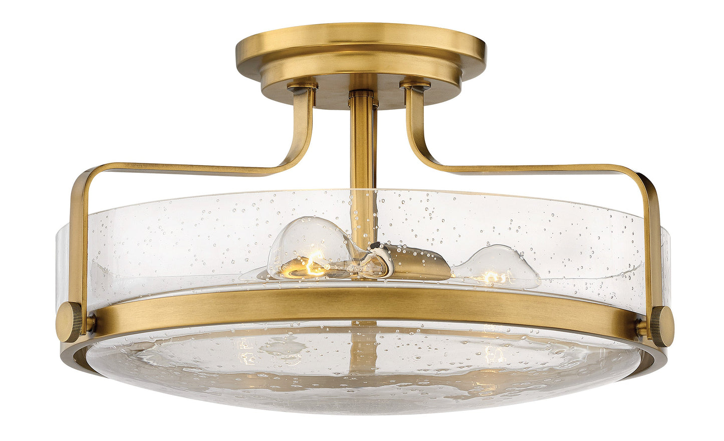 Harper Medium Semi-Flush Mount In Light Brass Finish