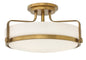 Harper Medium Semi-Flush Mount In Light Brass Finish