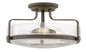 Harper Medium Semi-Flush Mount In Light Bronze Finish
