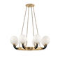 Werner Chandelier with Aged Brass/black Finish