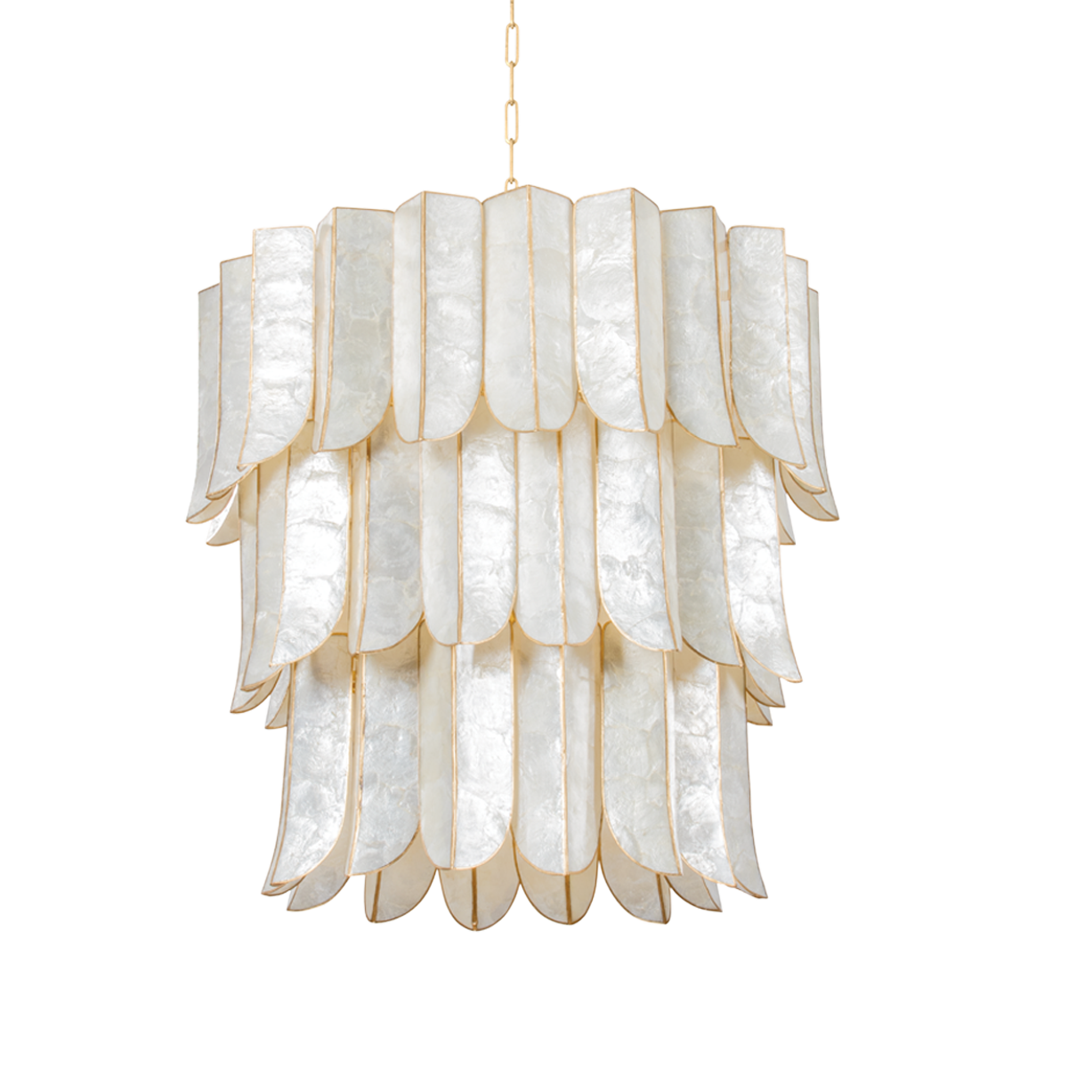 CARTAGENA Chandelier In Vintage Gold Leaf Finish