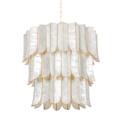 CARTAGENA Chandelier In Vintage Gold Leaf Finish