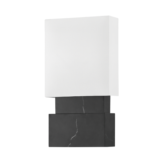 Haight Wall Sconce with Black Marble Finish