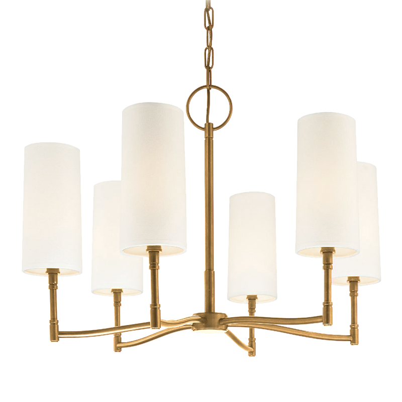 Dillon Chandelier with Aged Brass Finish