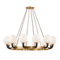 Werner Chandelier with Aged Brass/black Finish