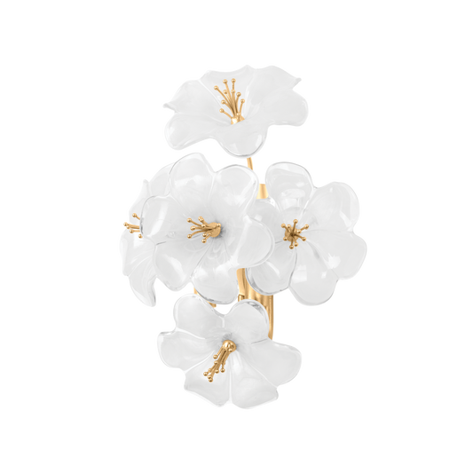 HYGEA Wall Sconce In Gold Leaf Finish