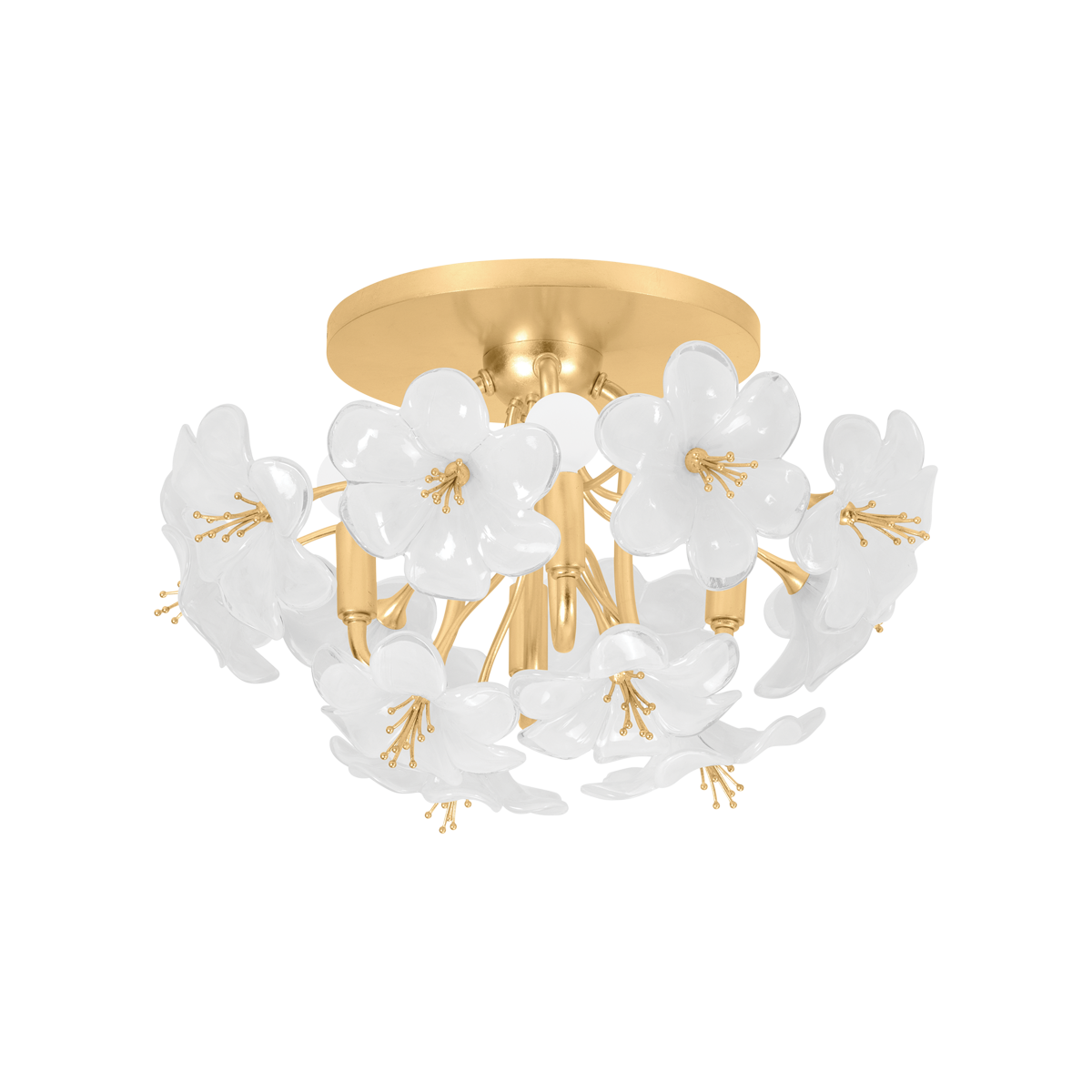 HYGEA Flush Mount In Gold Leaf Finish