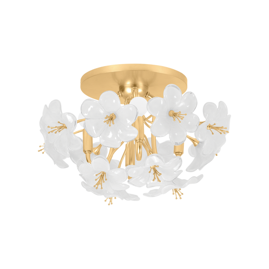 HYGEA Flush Mount In Gold Leaf Finish