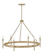 Tress Large Single Tier Chandelier In Gold Finish