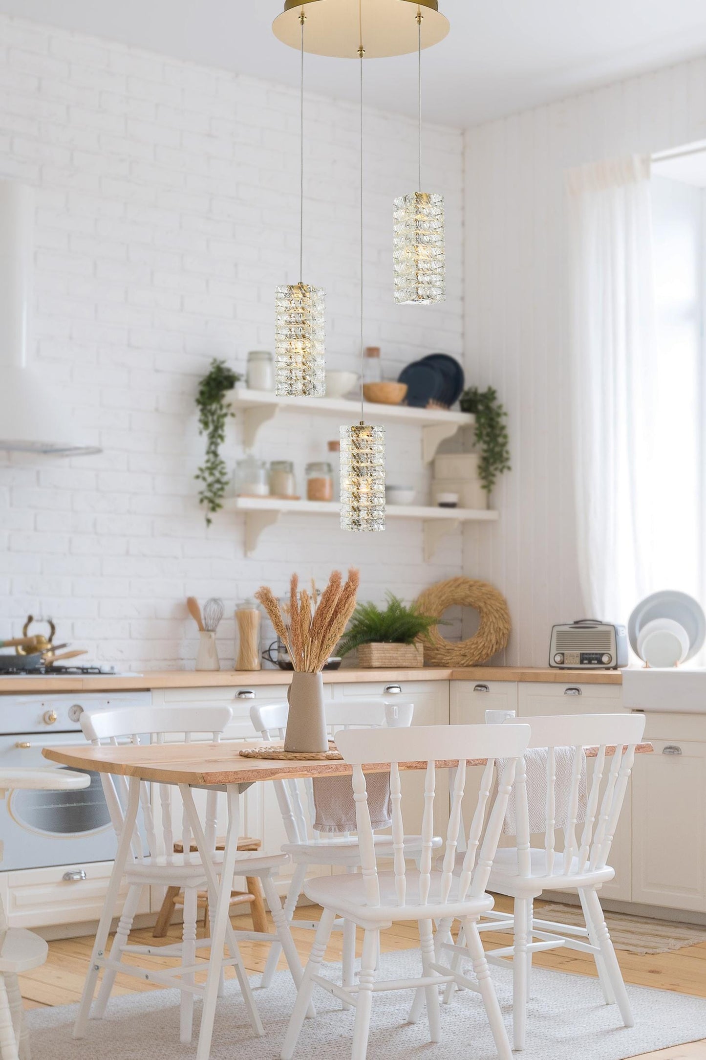 Aston 16 inch LED Pendant in Satin Gold