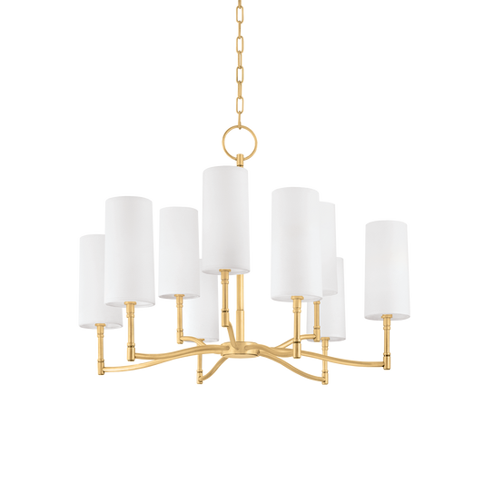Dillon Chandelier with Aged Brass Finish