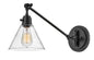 Arti Medium Swing Arm Single Light Sconce In Black Finish