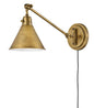 Arti Medium Swing Arm Single Light Sconce In Light Brass Finish
