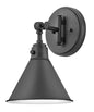Arti Medium Swing Arm Single Light Sconce In Black Finish