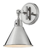 Arti Medium Swing Arm Single Light Sconce In Polished Nickel Finish