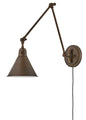Arti Medium Swing Arm Single Light Sconce In Dark Brass Finish
