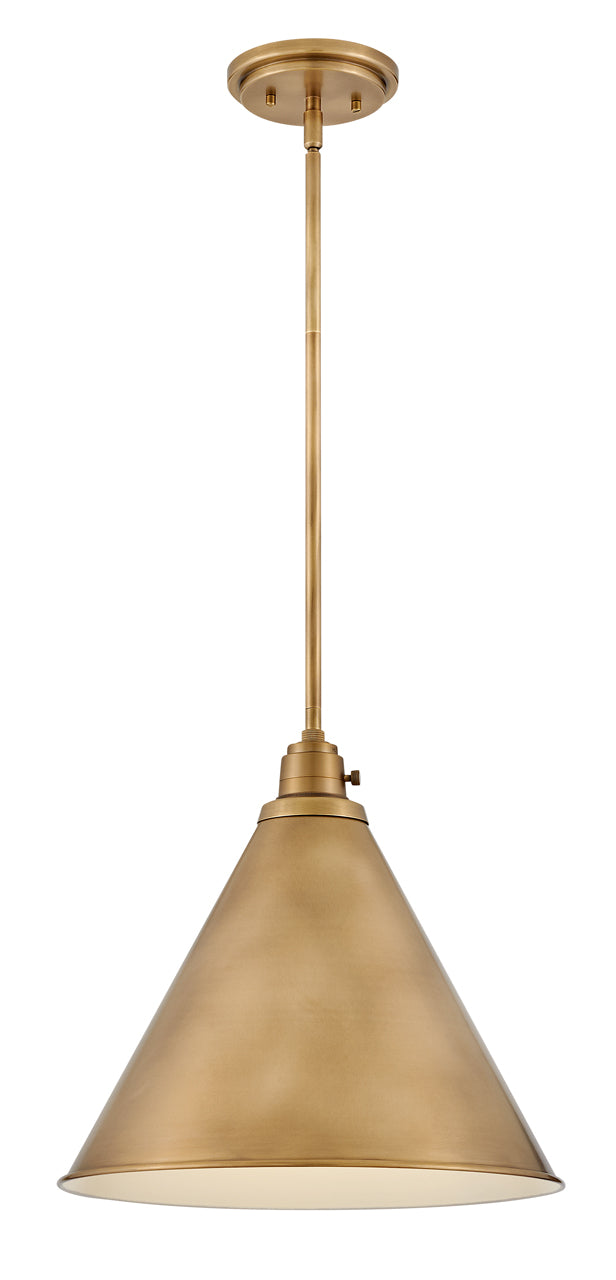 Arti Medium Pendant In Light Brass Finish