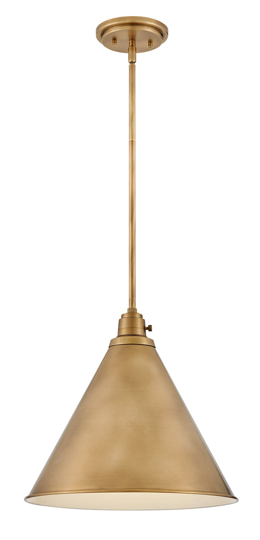Arti Medium Pendant In Light Brass Finish