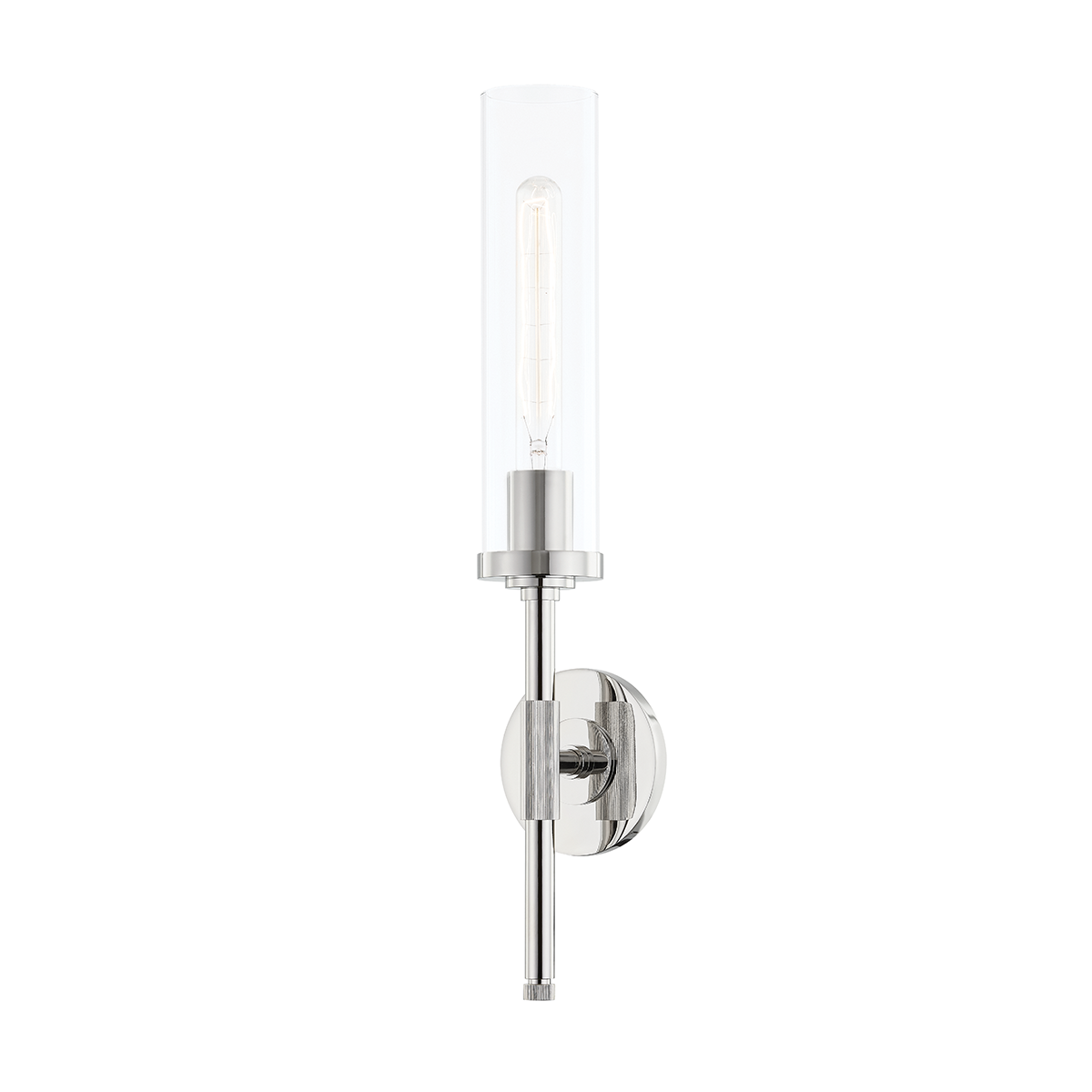Bowery Wall Sconce with Polished Nickel Finish