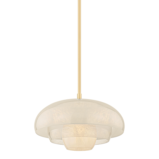 AUBURNDALE Pendant with AGED BRASS Finish