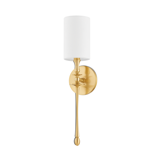 GUILFORD Wall Sconce with Aged Brass Finish