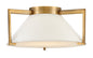 Calla Medium Flush Mount In Light Brass Finish