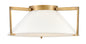 Calla Medium Flush Mount In Light Brass Finish