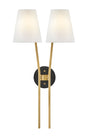 Aston Large Two Light Sconce In Light Brass Finish