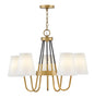 Aston Medium Single Tier Chandelier In Light Brass Finish