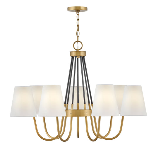 Aston Medium Single Tier Chandelier In Light Brass Finish