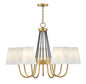 Aston Medium Single Tier Chandelier In Light Brass Finish